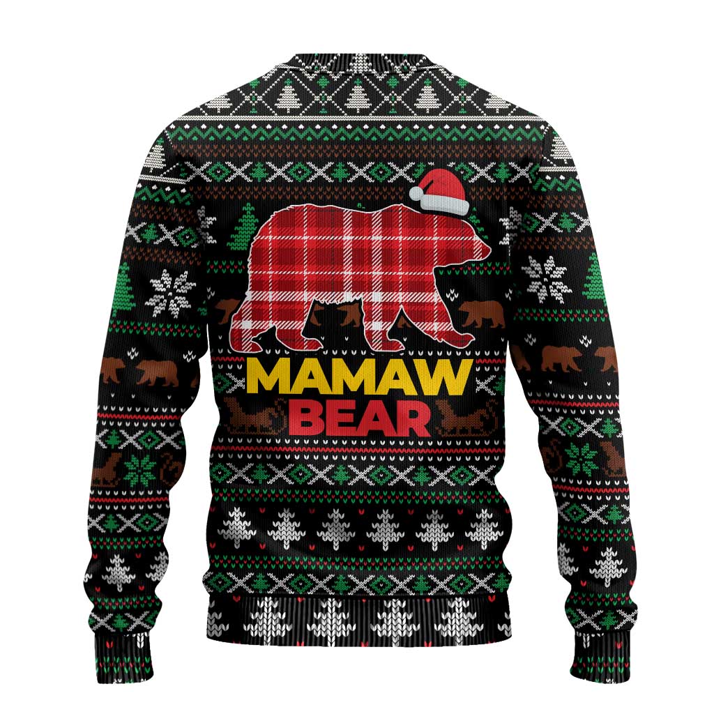 Mamaw Bear Christmas Ugly Christmas Sweater Xmas Holiday Patterns - Wonder Print Shop