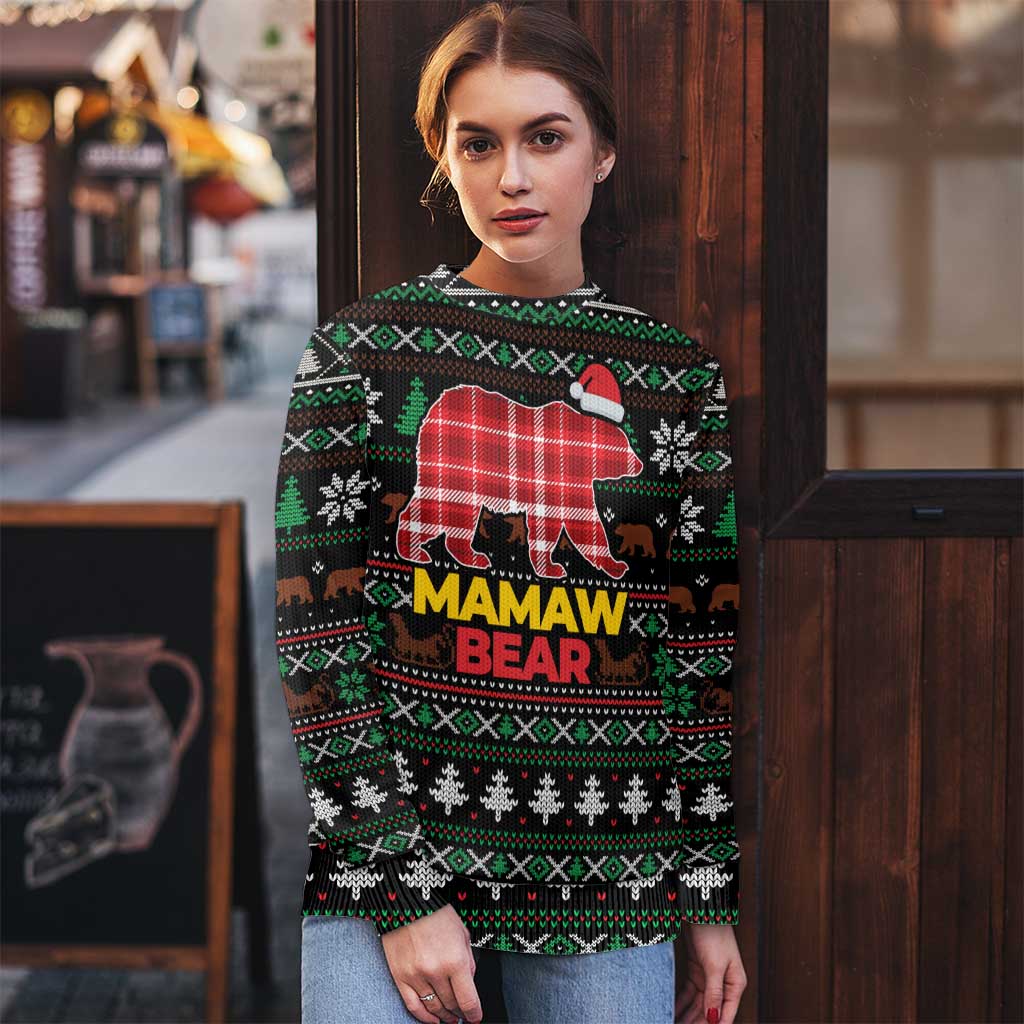 Mamaw Bear Christmas Ugly Christmas Sweater Xmas Holiday Patterns - Wonder Print Shop