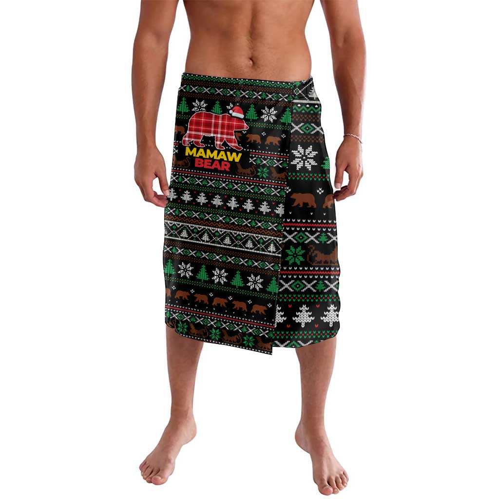 Mamaw Bear Christmas Lavalava Xmas Holiday Patterns - Wonder Print Shop