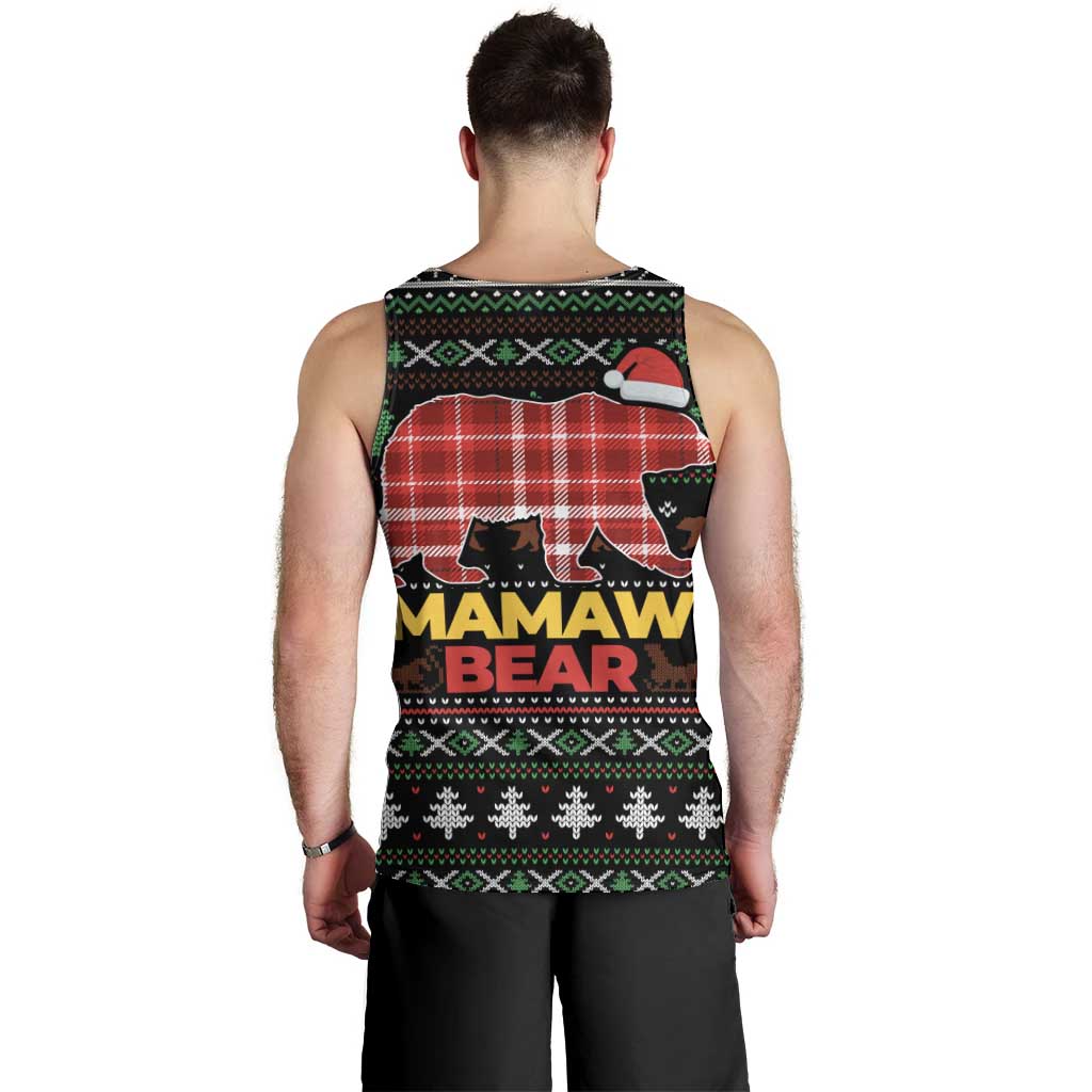 Mamaw Bear Christmas Men Tank Top Xmas Holiday Patterns - Wonder Print Shop
