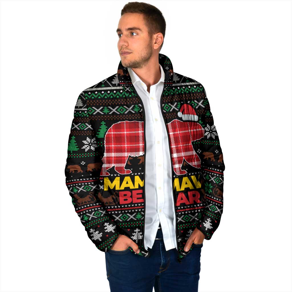 Mamaw Bear Christmas Padded Jacket Xmas Holiday Patterns - Wonder Print Shop