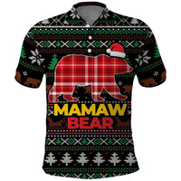 Mamaw Bear Christmas Polo Shirt Xmas Holiday Patterns - Wonder Print Shop