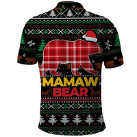 Mamaw Bear Christmas Polo Shirt Xmas Holiday Patterns - Wonder Print Shop