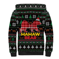Mamaw Bear Christmas Sherpa Hoodie Xmas Holiday Patterns - Wonder Print Shop