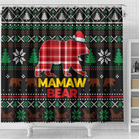 Mamaw Bear Christmas Shower Curtain Xmas Holiday Patterns - Wonder Print Shop