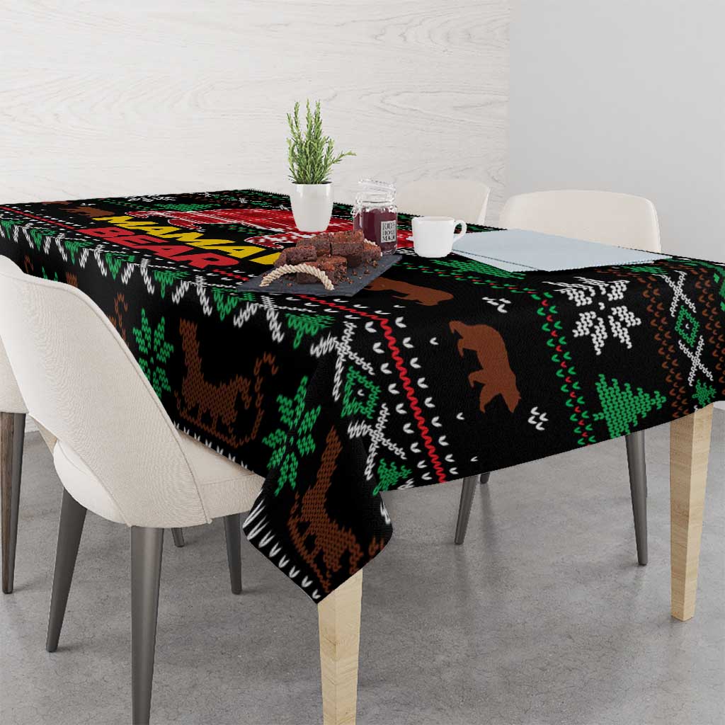 Mamaw Bear Christmas Tablecloth Xmas Holiday Patterns - Wonder Print Shop