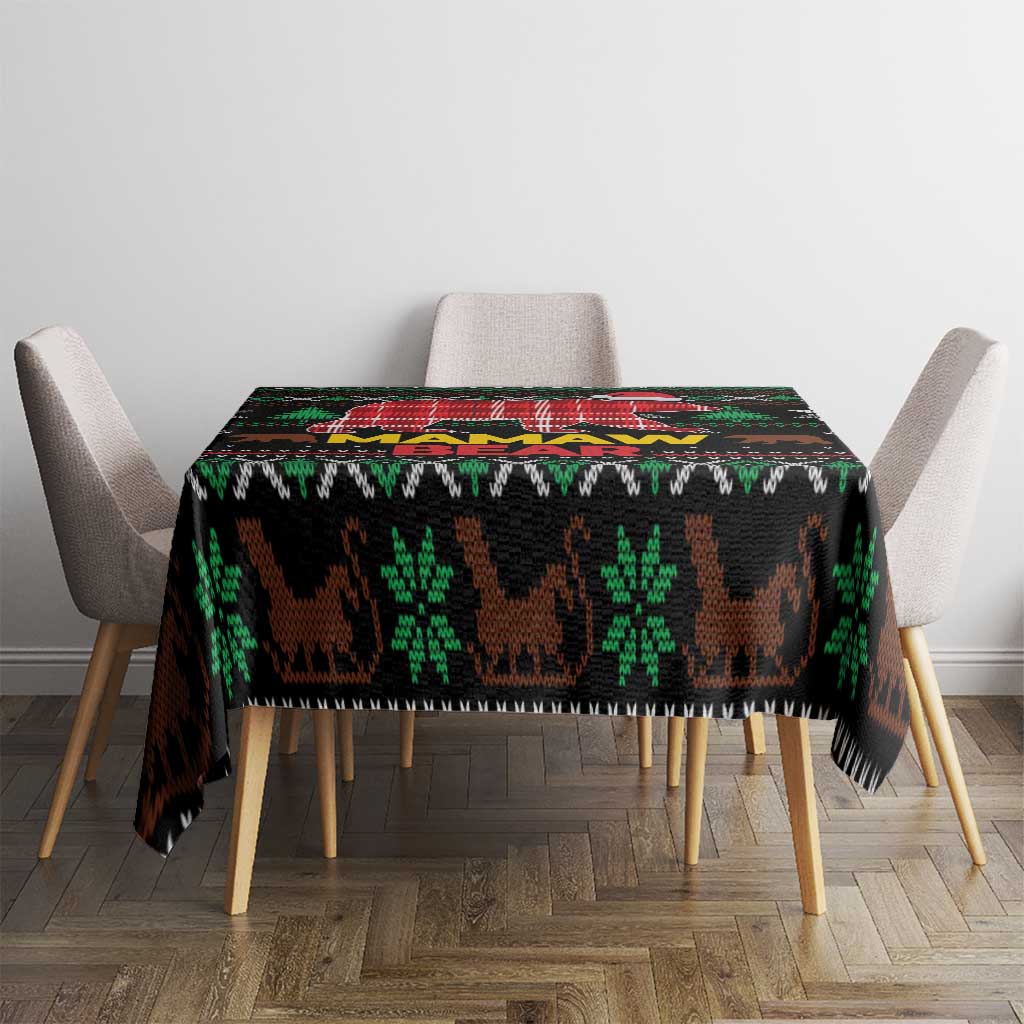 Mamaw Bear Christmas Tablecloth Xmas Holiday Patterns - Wonder Print Shop