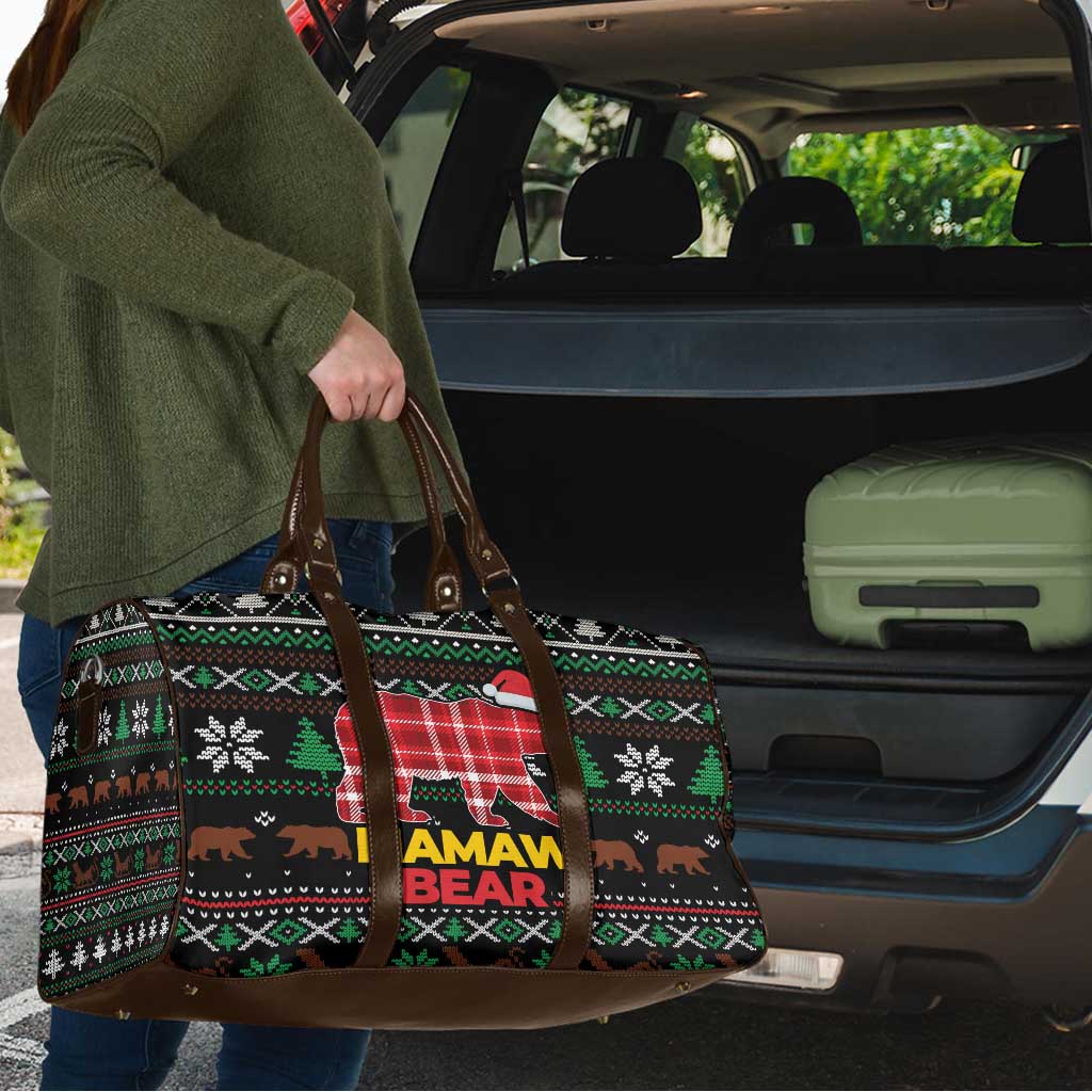 Mamaw Bear Christmas Travel Bag Xmas Holiday Patterns - Wonder Print Shop