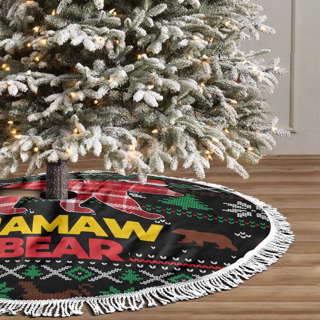 Mamaw Bear Christmas Tree Skirt Xmas Holiday Patterns - Wonder Print Shop