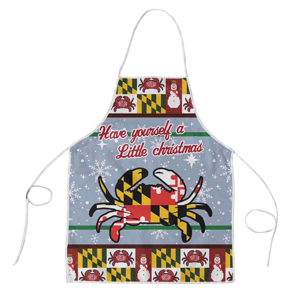 Maryland Symbols Christmas Apron Xmas Holiday Patterns - Wonder Print Shop