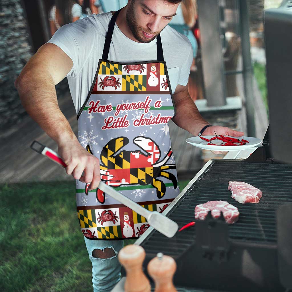 Maryland Symbols Christmas Apron Xmas Holiday Patterns - Wonder Print Shop