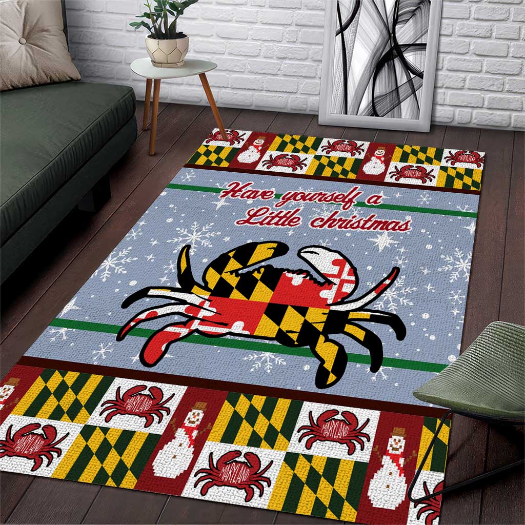 Maryland Symbols Christmas Area Rug Xmas Holiday Patterns - Wonder Print Shop
