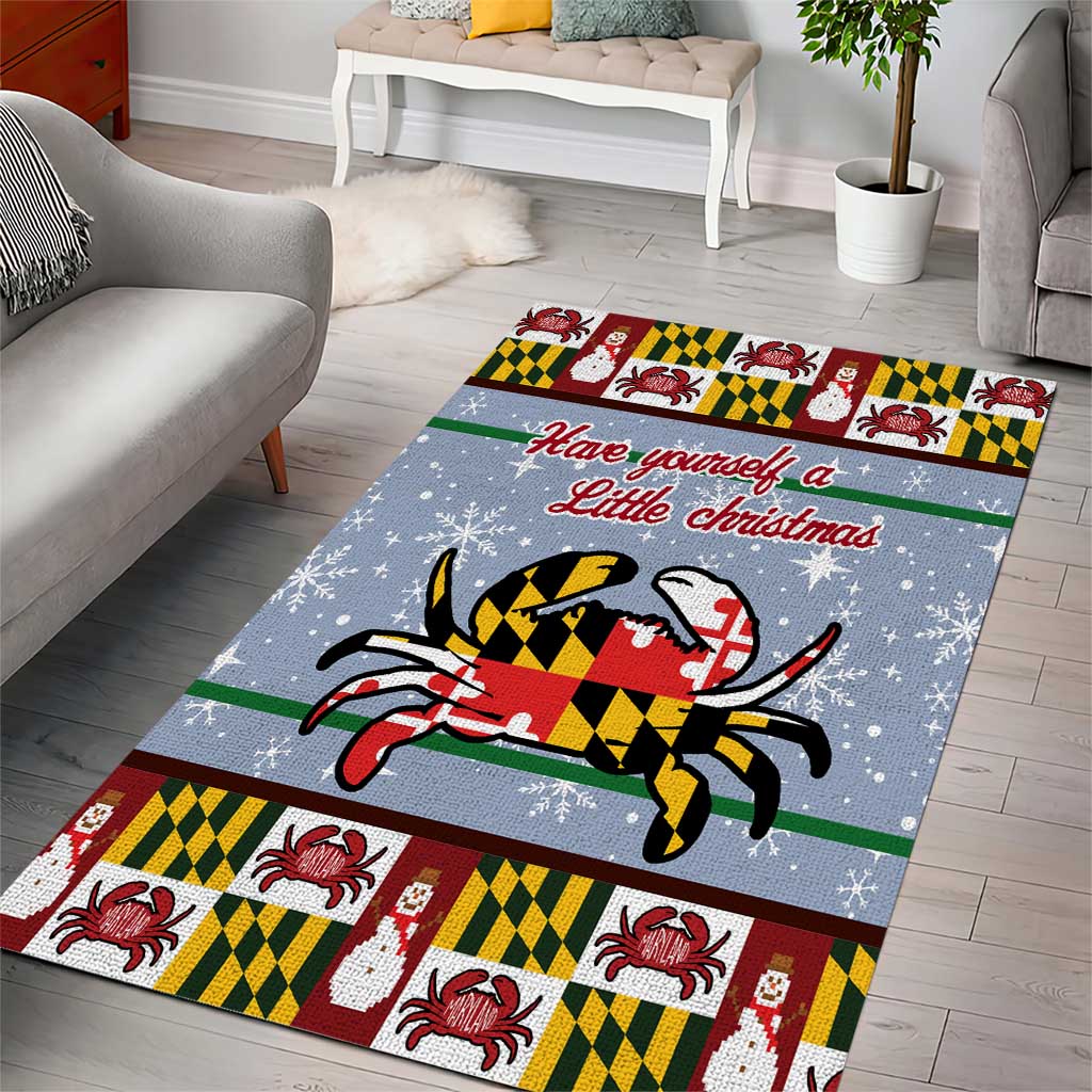 Maryland Symbols Christmas Area Rug Xmas Holiday Patterns - Wonder Print Shop