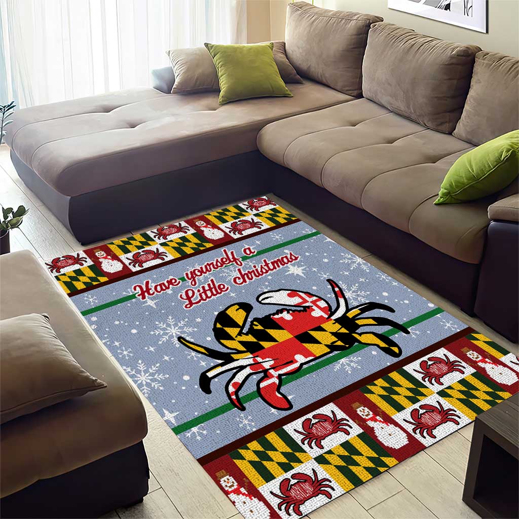 Maryland Symbols Christmas Area Rug Xmas Holiday Patterns - Wonder Print Shop