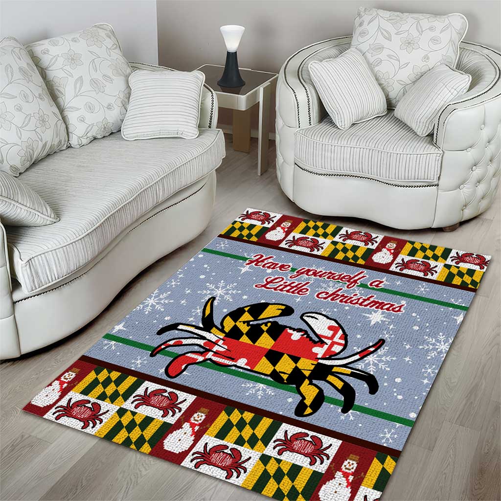 Maryland Symbols Christmas Area Rug Xmas Holiday Patterns - Wonder Print Shop
