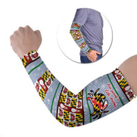 Maryland Symbols Christmas Arm Sleeves Xmas Holiday Patterns - Wonder Print Shop
