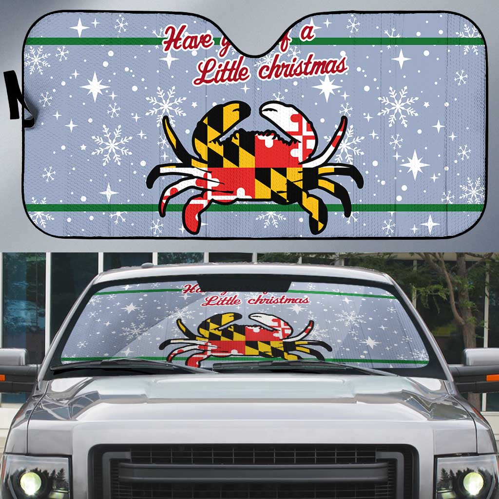 Maryland Symbols Christmas Auto Sun Shade Xmas Holiday Patterns - Wonder Print Shop