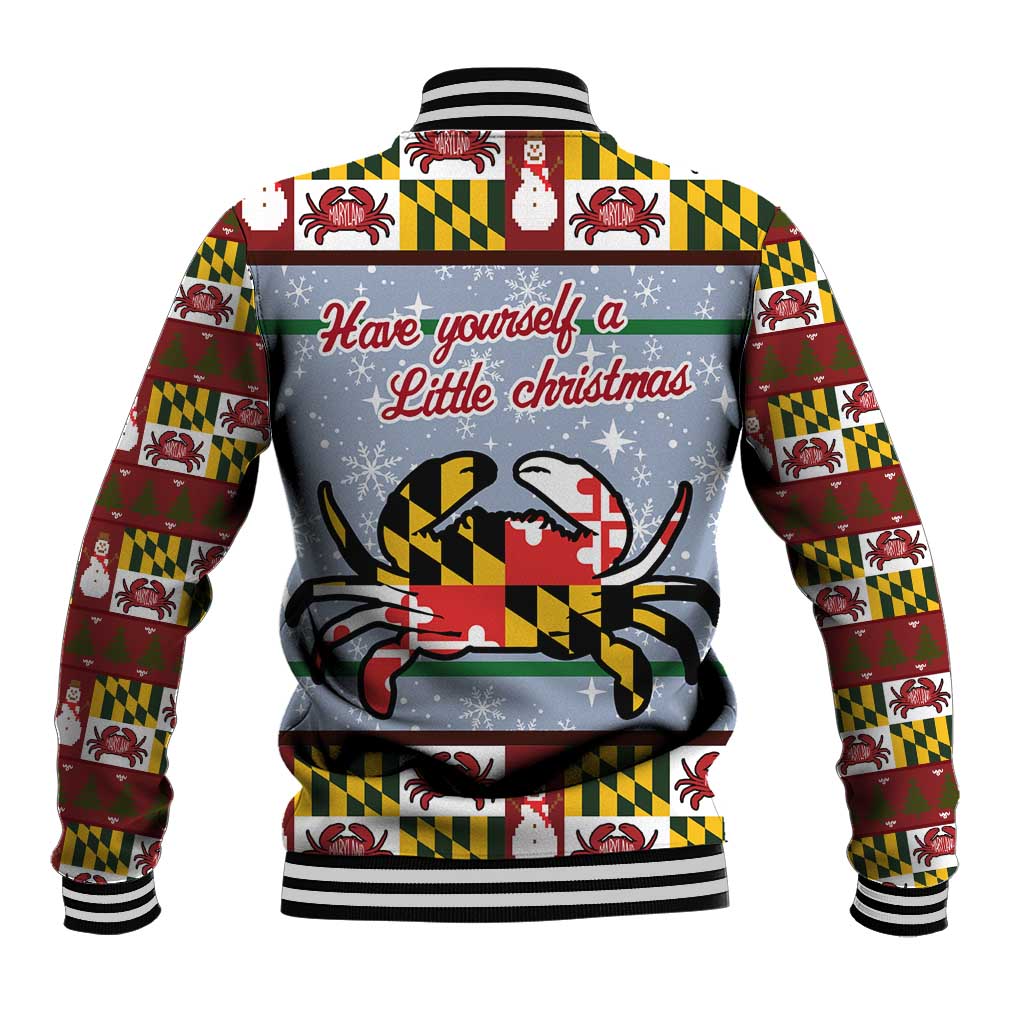 Maryland Symbols Christmas Baseball Jacket Xmas Holiday Patterns - Wonder Print Shop
