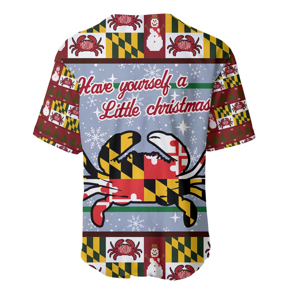 Maryland Symbols Christmas Baseball Jersey Xmas Holiday Patterns - Wonder Print Shop