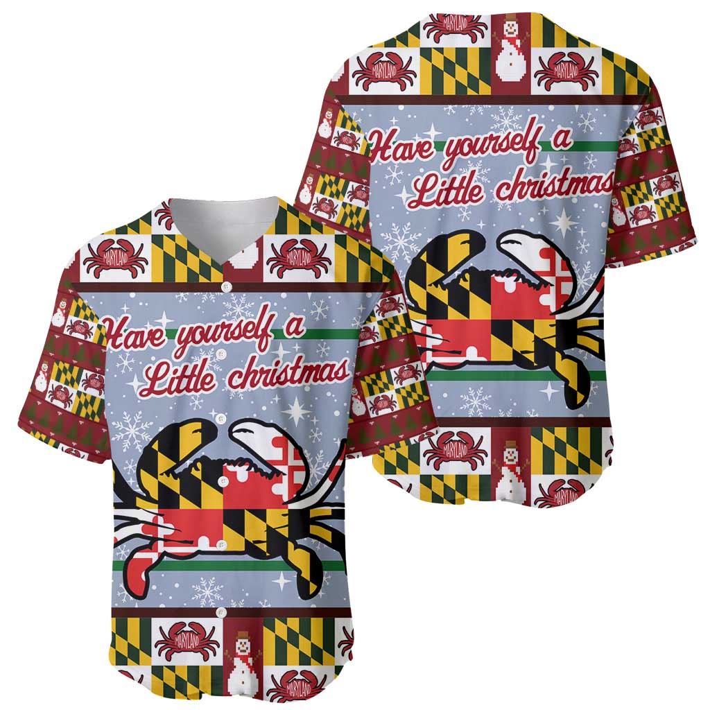 Maryland Symbols Christmas Baseball Jersey Xmas Holiday Patterns - Wonder Print Shop