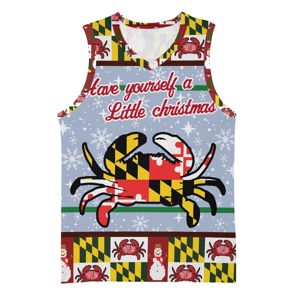 Maryland Symbols Christmas Basketball Jersey Xmas Holiday Patterns - Wonder Print Shop