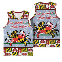 Maryland Symbols Christmas Basketball Jersey Xmas Holiday Patterns - Wonder Print Shop
