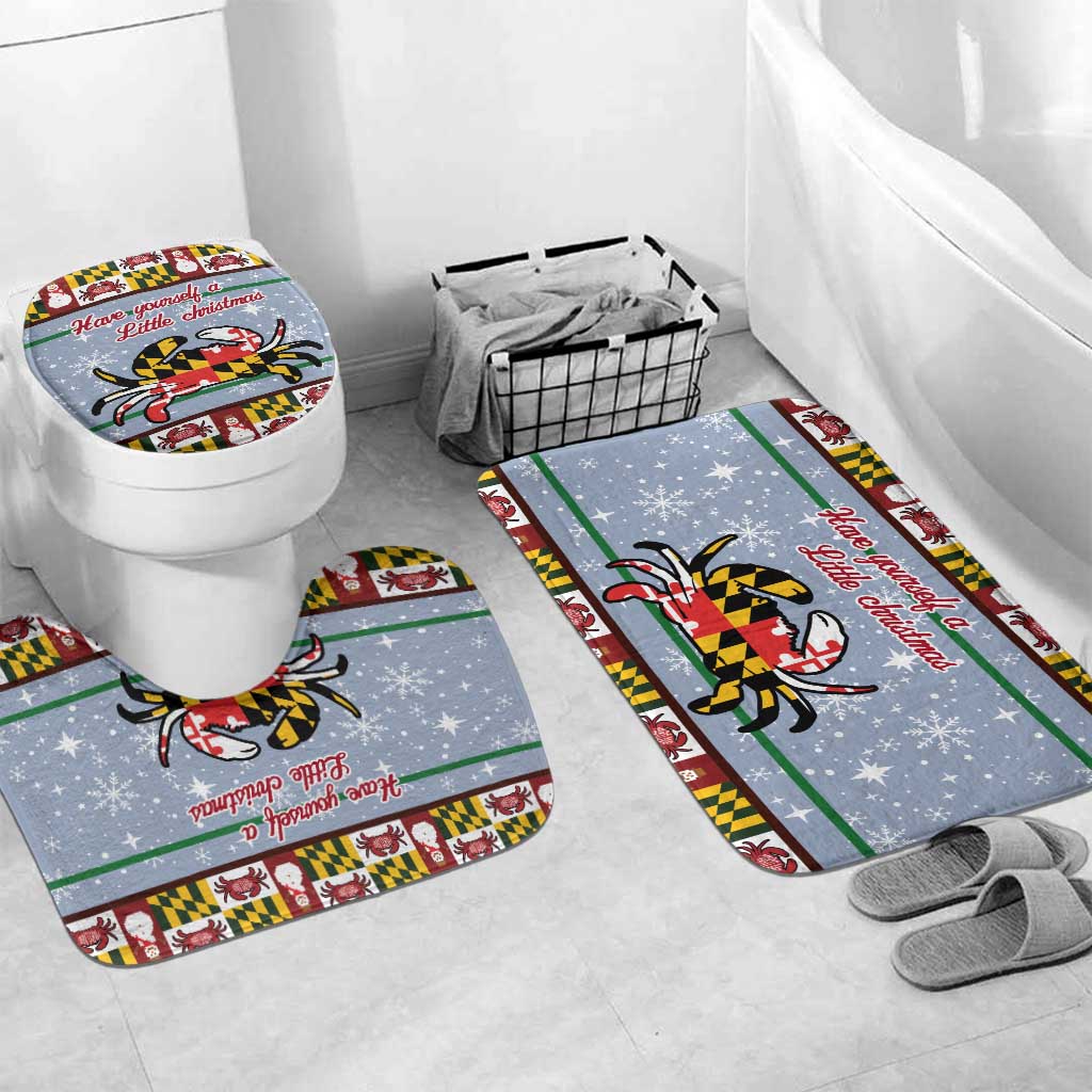 Maryland Symbols Christmas Bathroom Set Xmas Holiday Patterns - Wonder Print Shop
