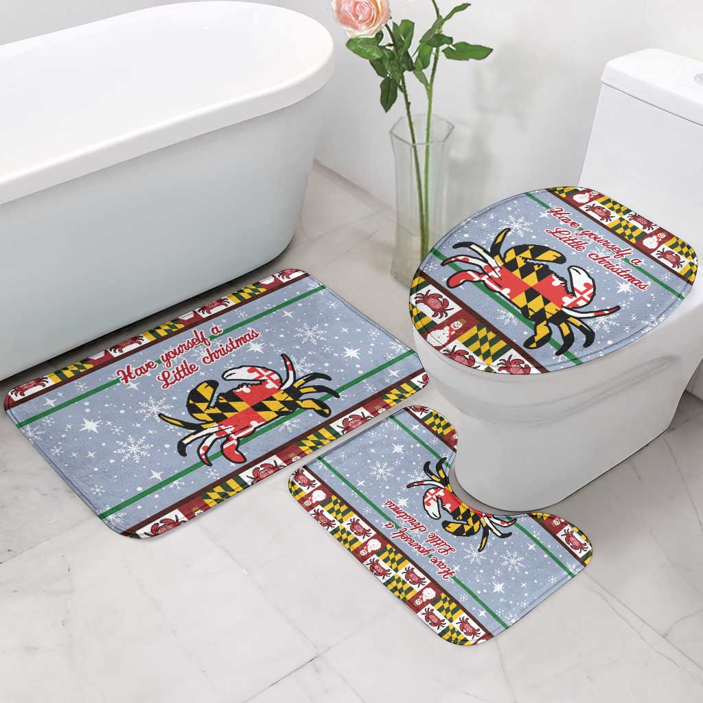 Maryland Symbols Christmas Bathroom Set Xmas Holiday Patterns - Wonder Print Shop