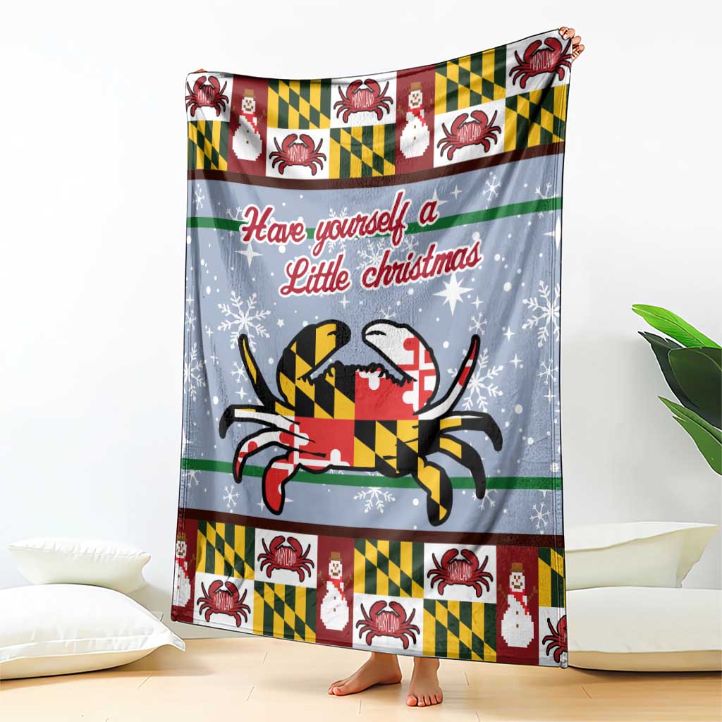 Maryland Symbols Christmas Blanket Xmas Holiday Patterns - Wonder Print Shop