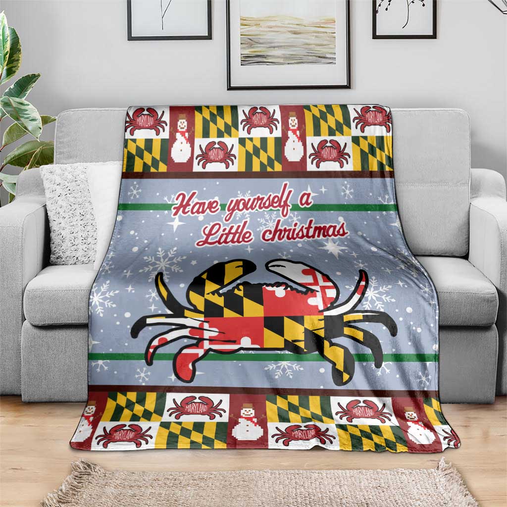 Maryland Symbols Christmas Blanket Xmas Holiday Patterns - Wonder Print Shop