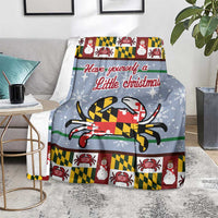 Maryland Symbols Christmas Blanket Xmas Holiday Patterns - Wonder Print Shop