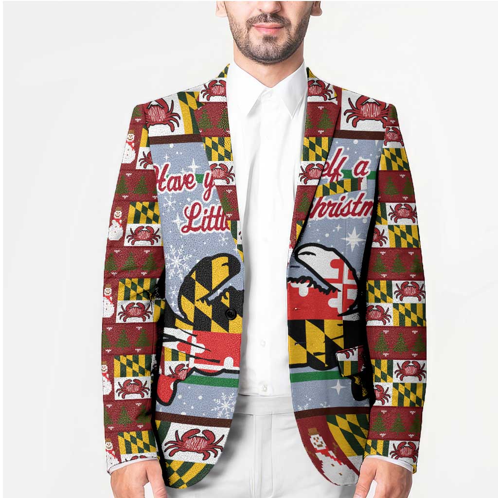 Maryland Symbols Christmas Blazer Xmas Holiday Patterns - Wonder Print Shop