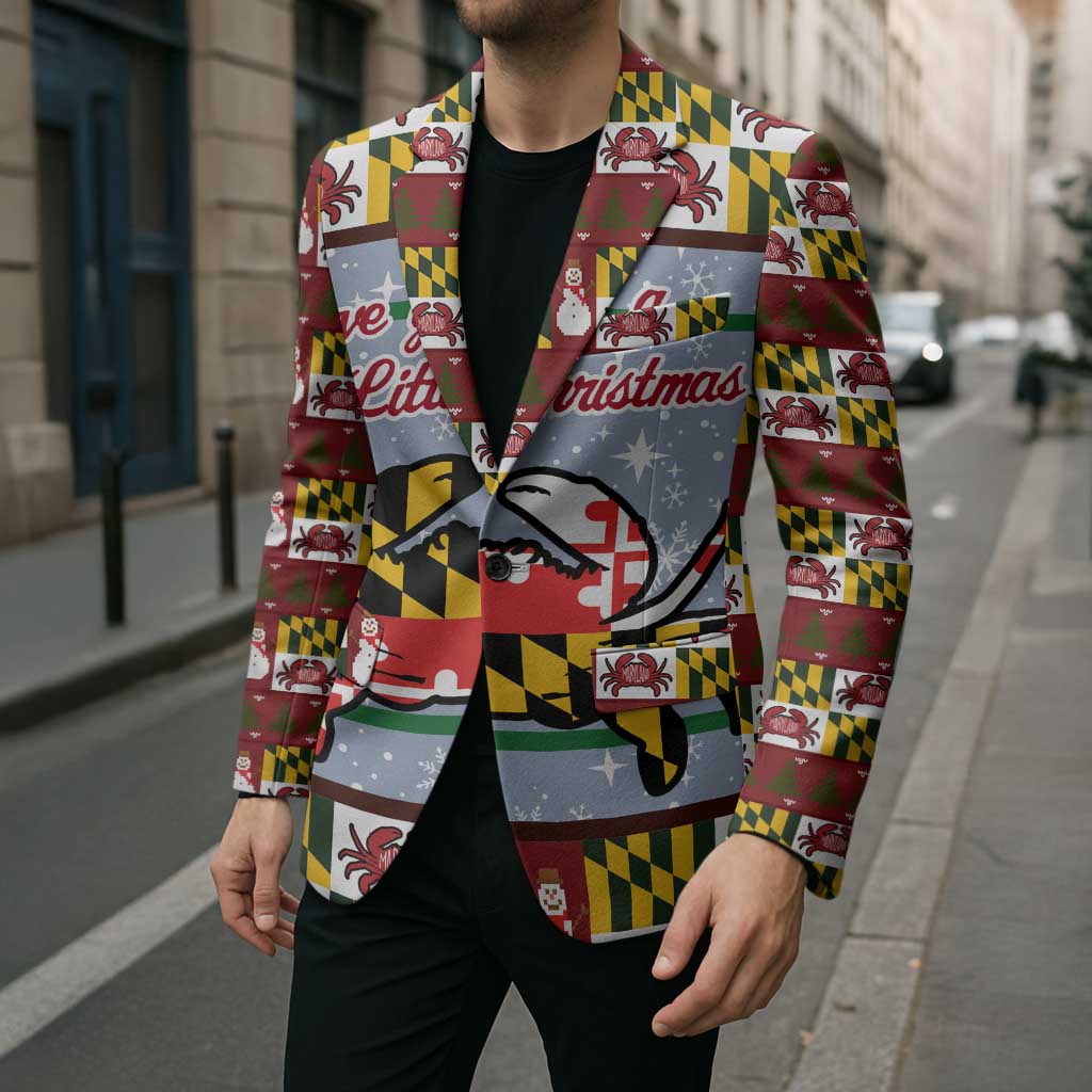 Maryland Symbols Christmas Blazer Xmas Holiday Patterns - Wonder Print Shop