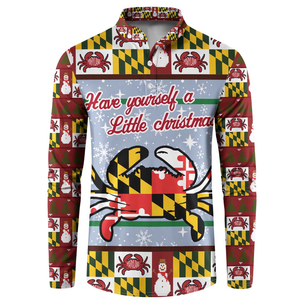 Maryland Symbols Christmas Button Sweatshirt Xmas Holiday Patterns - Wonder Print Shop