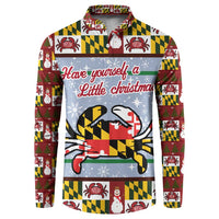 Maryland Symbols Christmas Button Sweatshirt Xmas Holiday Patterns - Wonder Print Shop