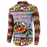 Maryland Symbols Christmas Button Sweatshirt Xmas Holiday Patterns - Wonder Print Shop