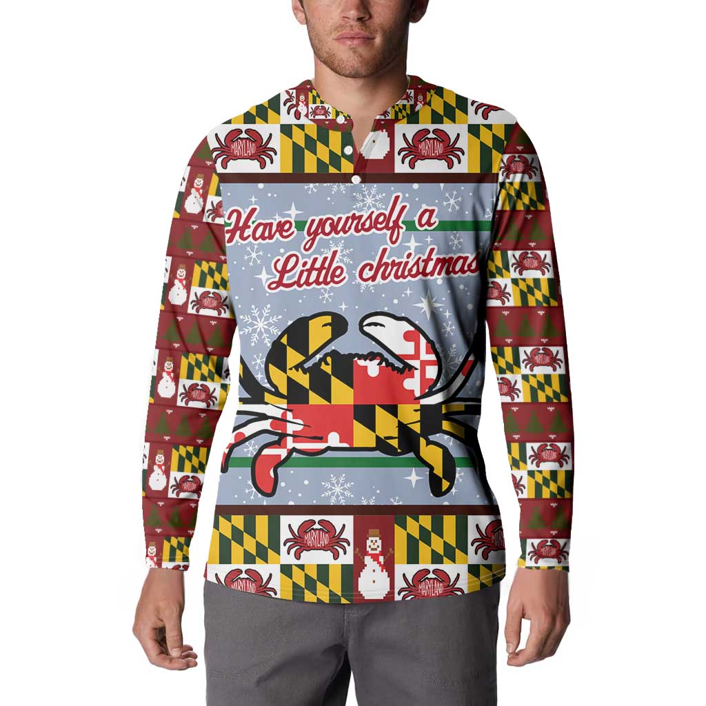 Maryland Symbols Christmas Button Sweatshirt Xmas Holiday Patterns - Wonder Print Shop