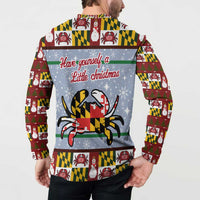 Maryland Symbols Christmas Button Sweatshirt Xmas Holiday Patterns - Wonder Print Shop