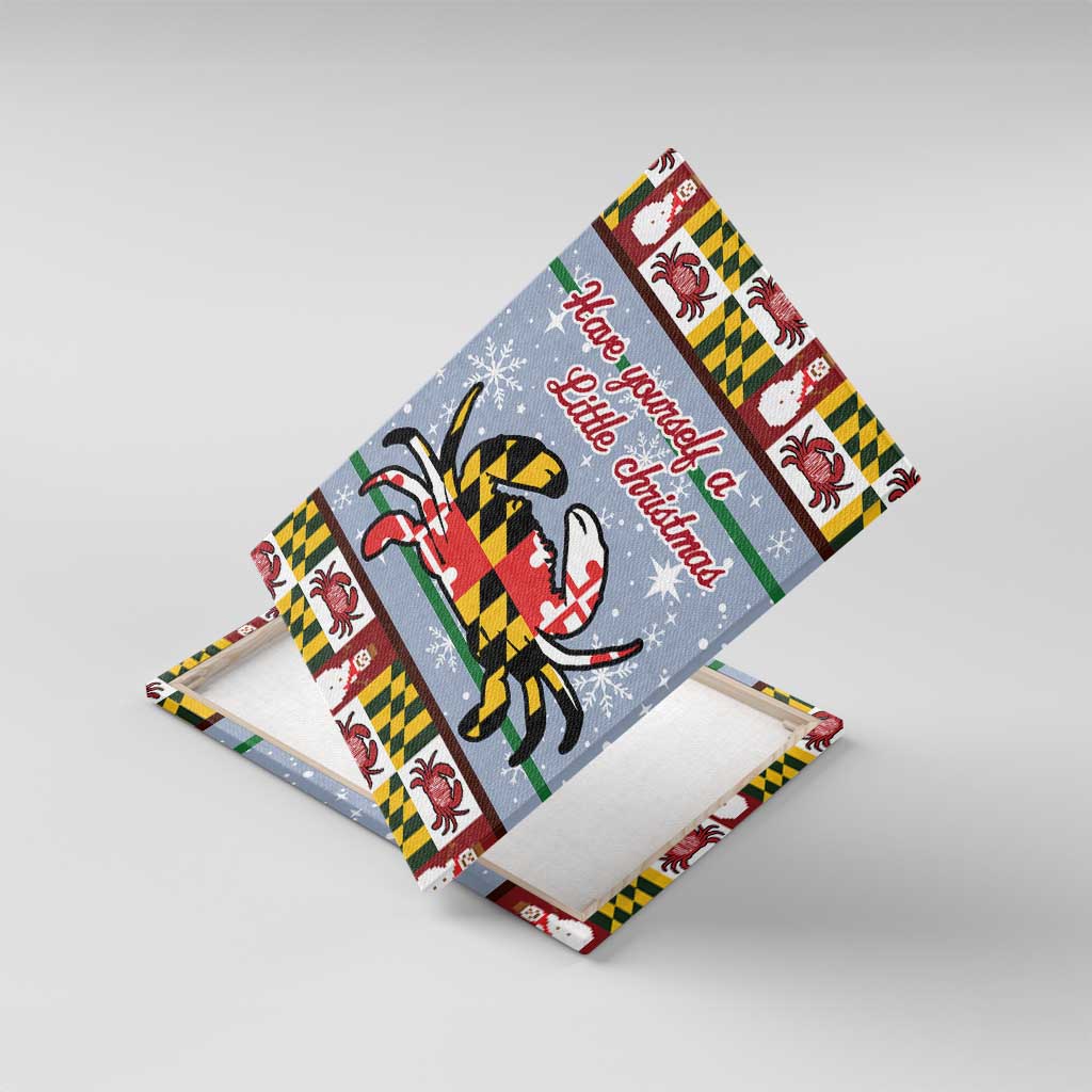 Maryland Symbols Christmas Canvas Wall Art Xmas Holiday Patterns - Wonder Print Shop