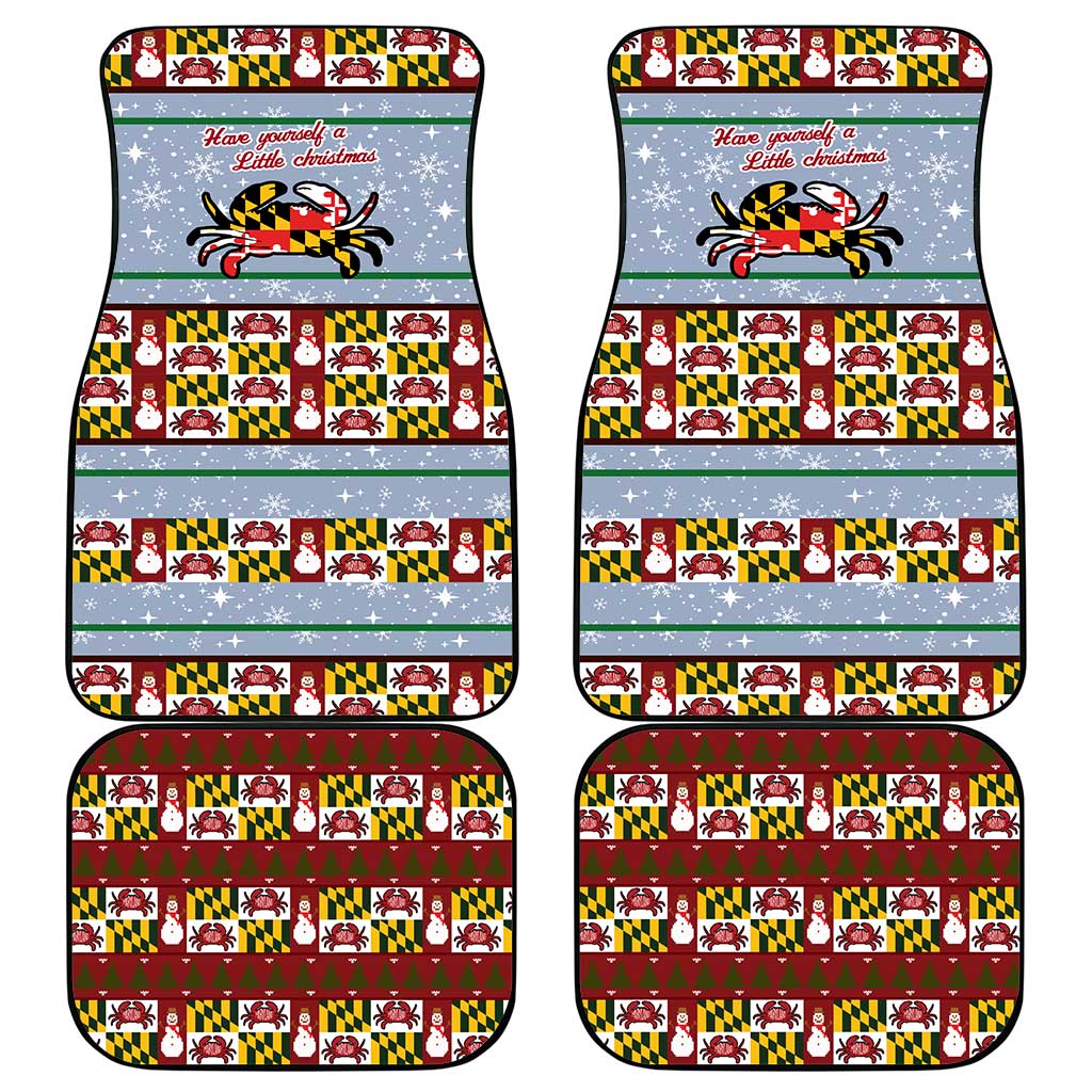 Maryland Symbols Christmas Car Mats Xmas Holiday Patterns - Wonder Print Shop
