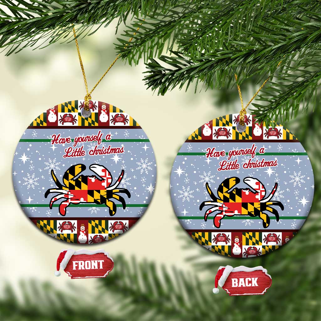 Maryland Symbols Christmas Ceramic Ornament Xmas Holiday Patterns - Wonder Print Shop