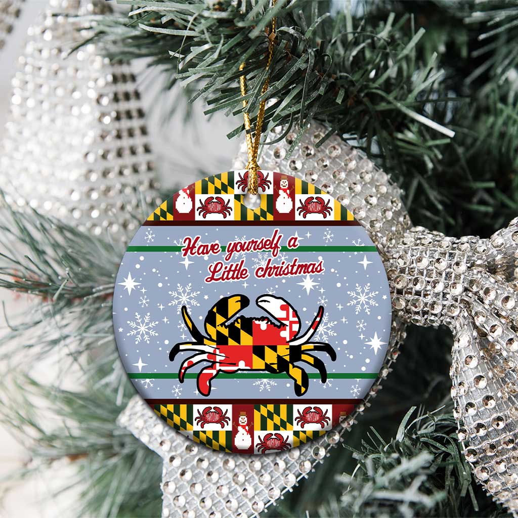 Maryland Symbols Christmas Ceramic Ornament Xmas Holiday Patterns - Wonder Print Shop