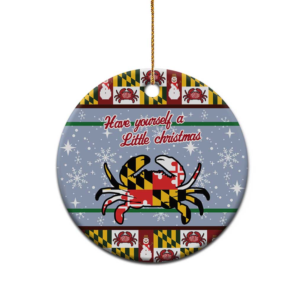 Maryland Symbols Christmas Ceramic Ornament Xmas Holiday Patterns - Wonder Print Shop