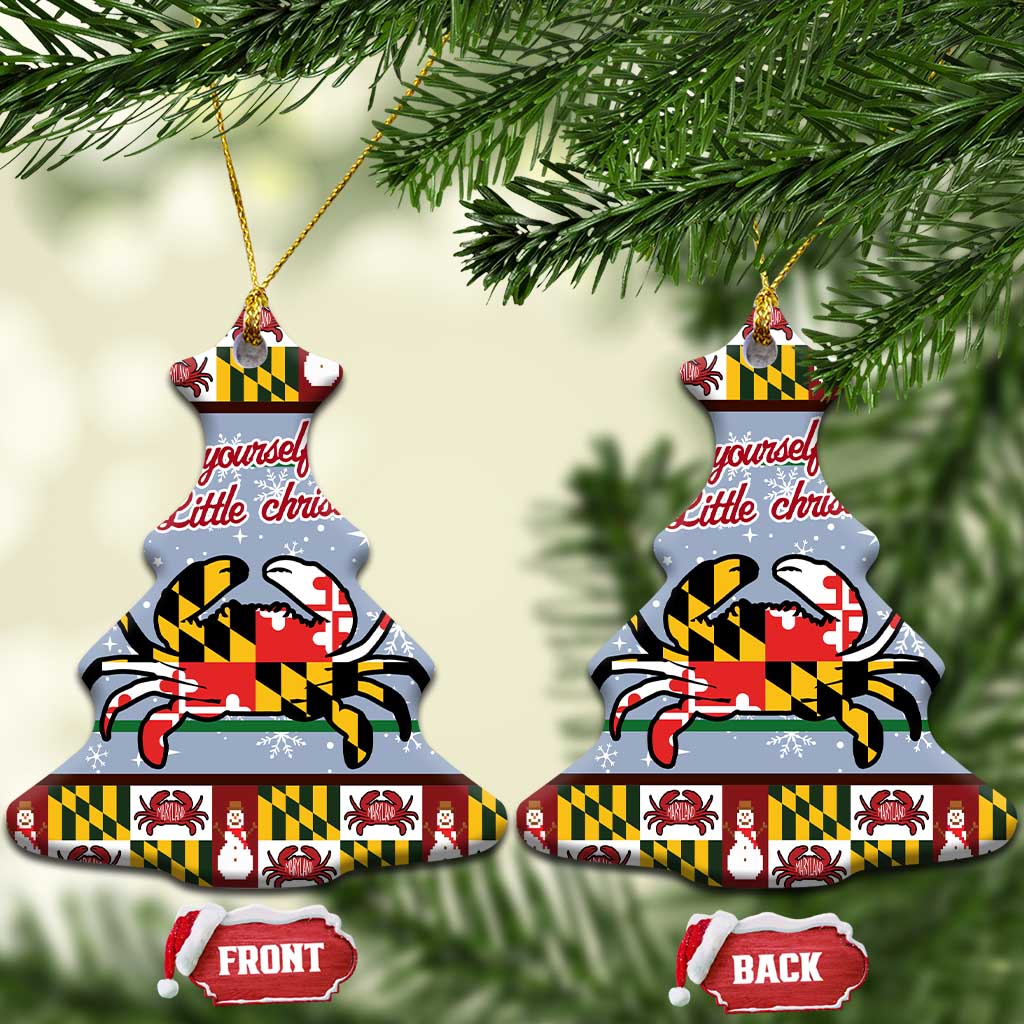 Maryland Symbols Christmas Ceramic Ornament Xmas Holiday Patterns - Wonder Print Shop