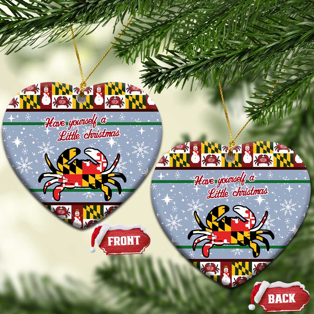 Maryland Symbols Christmas Ceramic Ornament Xmas Holiday Patterns - Wonder Print Shop