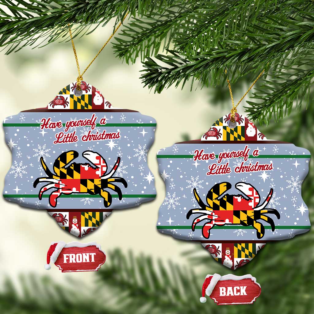 Maryland Symbols Christmas Ceramic Ornament Xmas Holiday Patterns - Wonder Print Shop