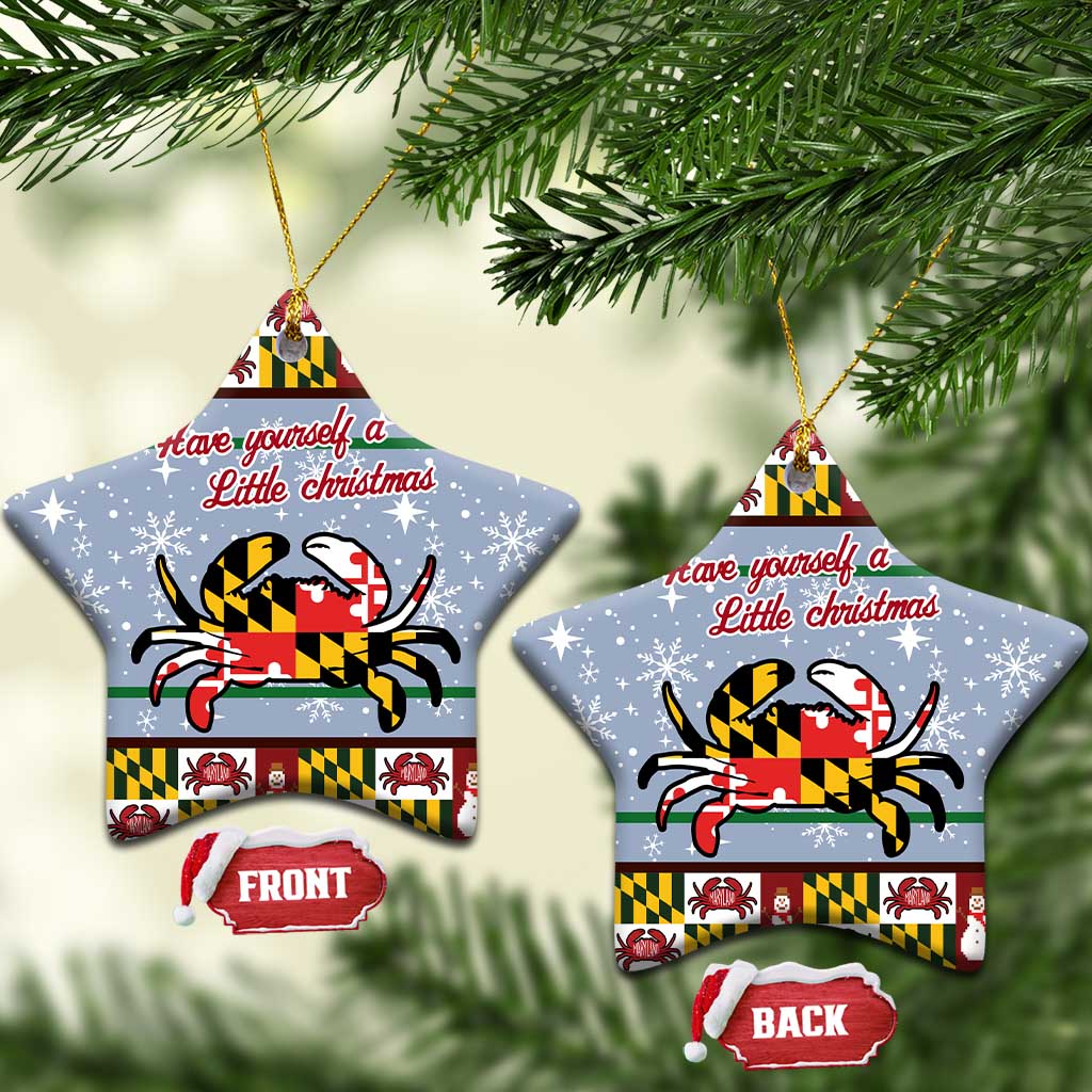 Maryland Symbols Christmas Ceramic Ornament Xmas Holiday Patterns - Wonder Print Shop