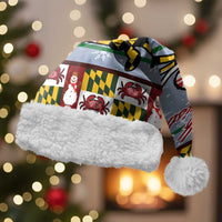 Maryland Symbols Christmas Santa Hat Xmas Holiday Patterns - Wonder Print Shop