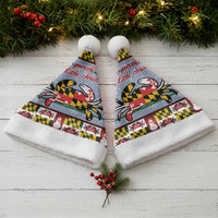 Maryland Symbols Christmas Santa Hat Xmas Holiday Patterns - Wonder Print Shop