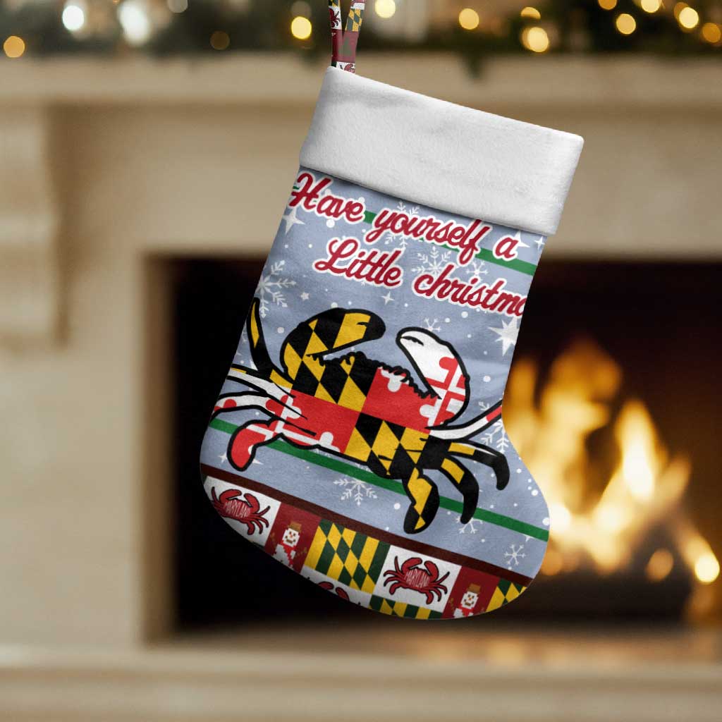 Maryland Symbols Christmas Stocking Xmas Holiday Patterns - Wonder Print Shop